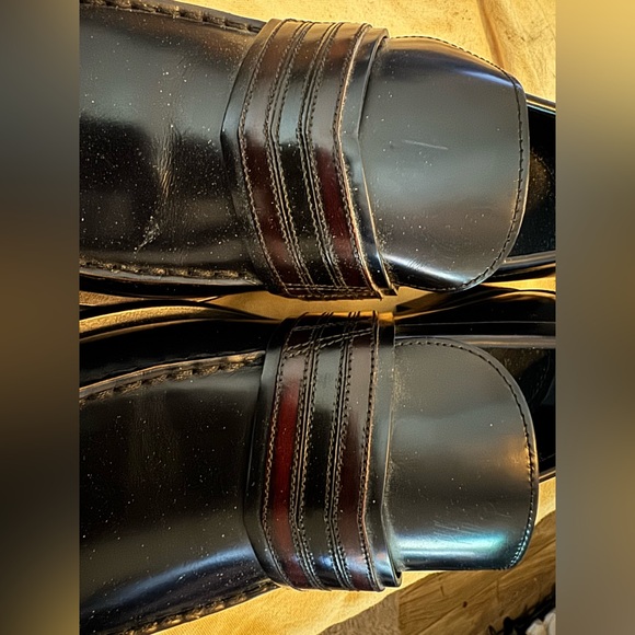 Louis Vuitton Men’s Loafer 9UK/10US Black Burgundy Leather Brand New Never Worn - Picture 9 of 13